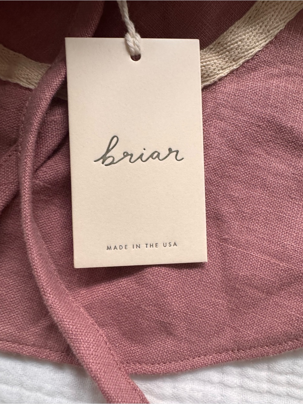 NWT Briar Baby Dusty Rose Kids Bucket Hat with Chin Ties - Picture 3 of 3
